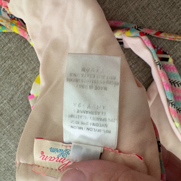 Mara Hoffman Bikini Set Womens Small Medium Swim Multicolor Geometric top bottom - Picture 4 of 4